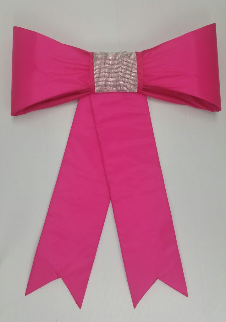 2 Loop Hot Pink Bow With Bling