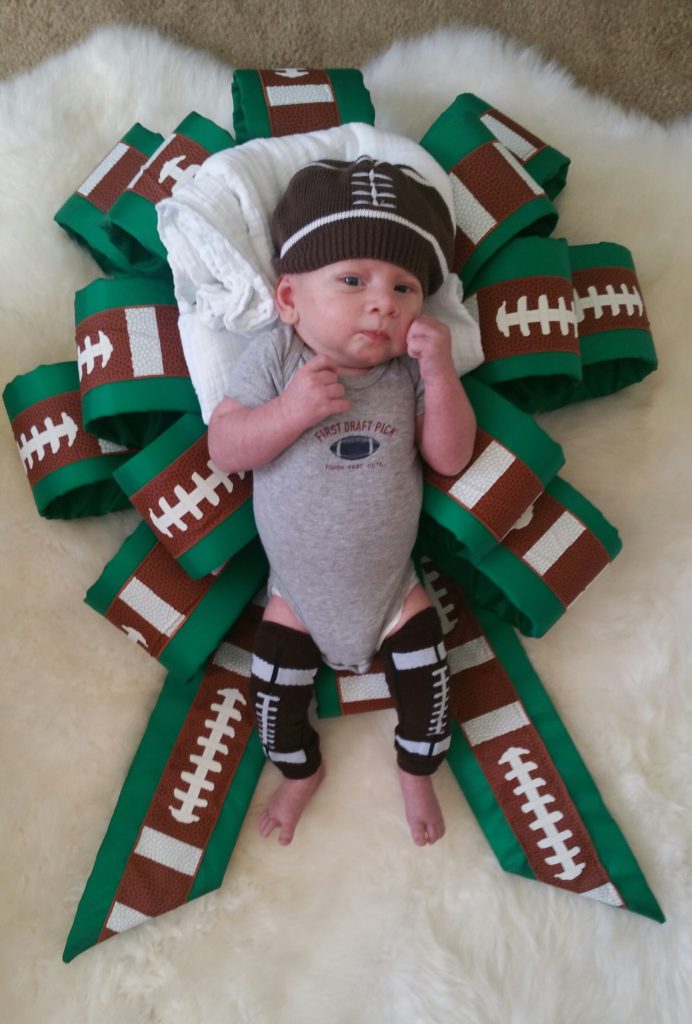 Baby In 24 Inch Football Bow