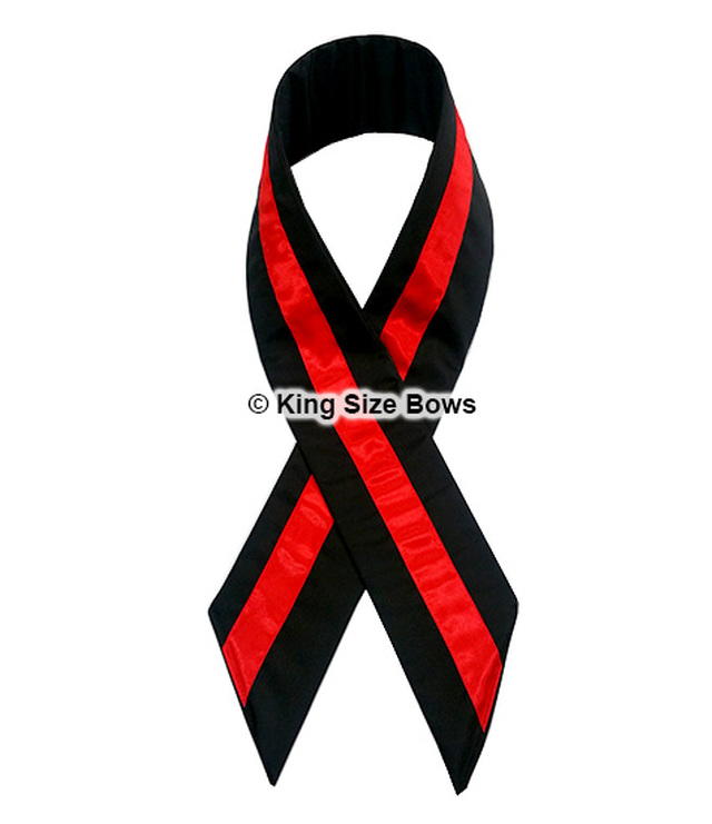 Thin Red Line” Ribbon – King Size Bows